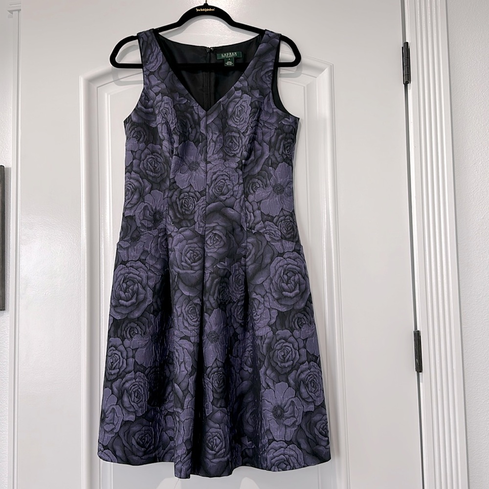 Lauren by Ralph Lauren Dress, Women’s Size 8-With Pockets!! Purple and Black